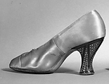 Evening pumps, I. Miller (American, founded 1911), silk, plastic, rhinetsones, American